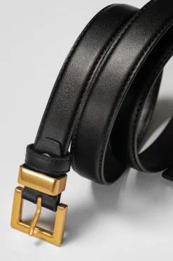 JLUXLABEL Black Bonnie Buckle Belt