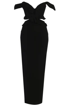 JLUXLABEL Black Brighter Days Linen Maxi Dress