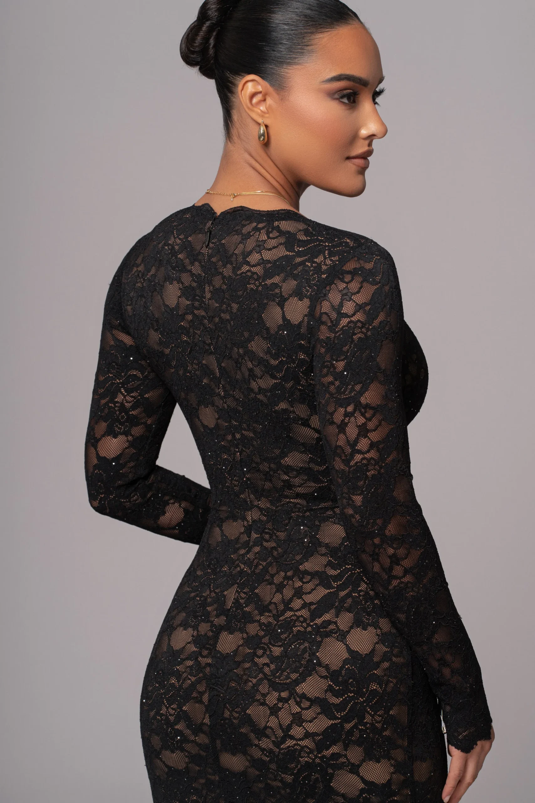 JLUXLABEL Black Canada Lace Maxi Dress