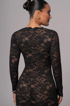 JLUXLABEL Black Canada Lace Maxi Dress