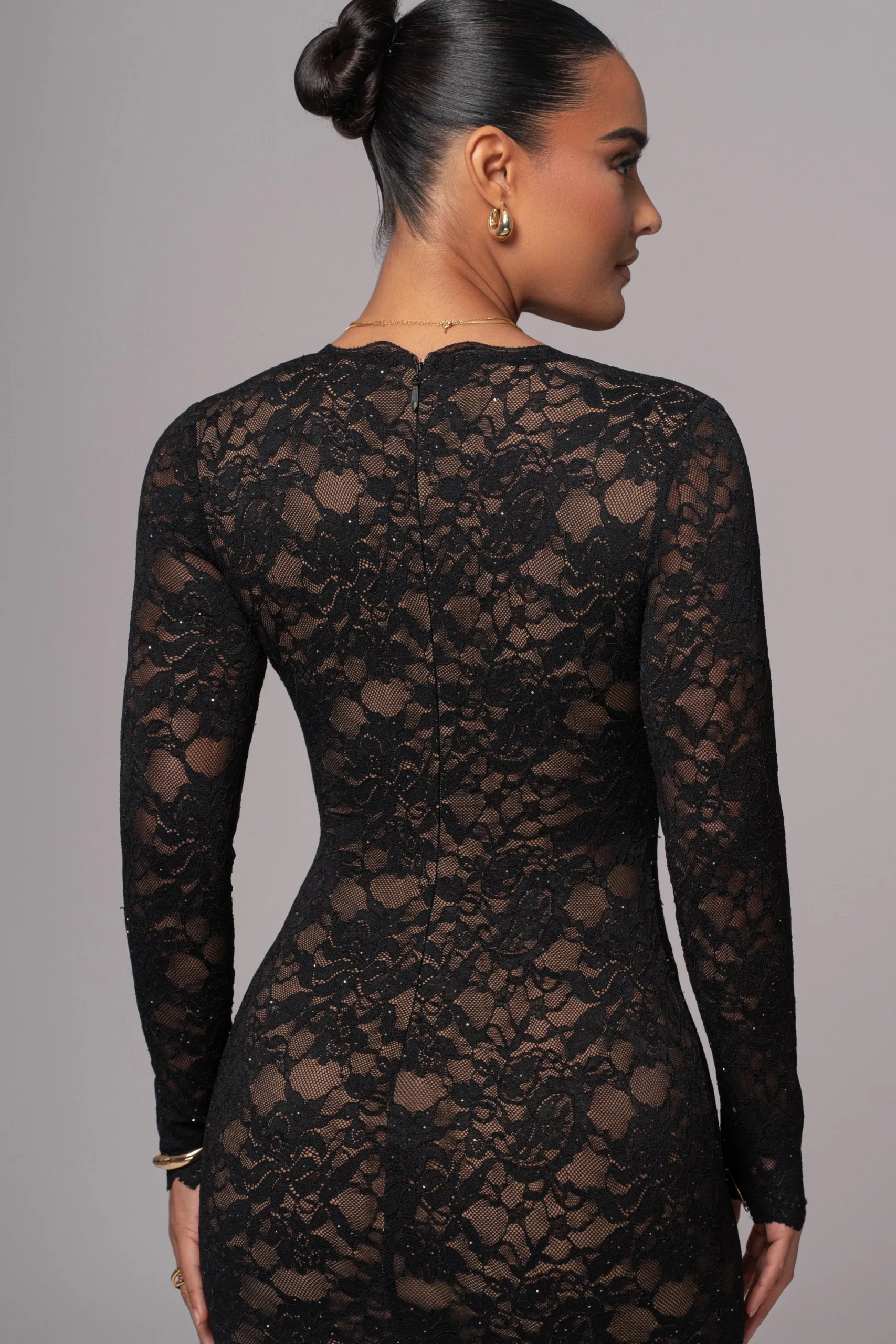 JLUXLABEL Black Canada Lace Maxi Dress