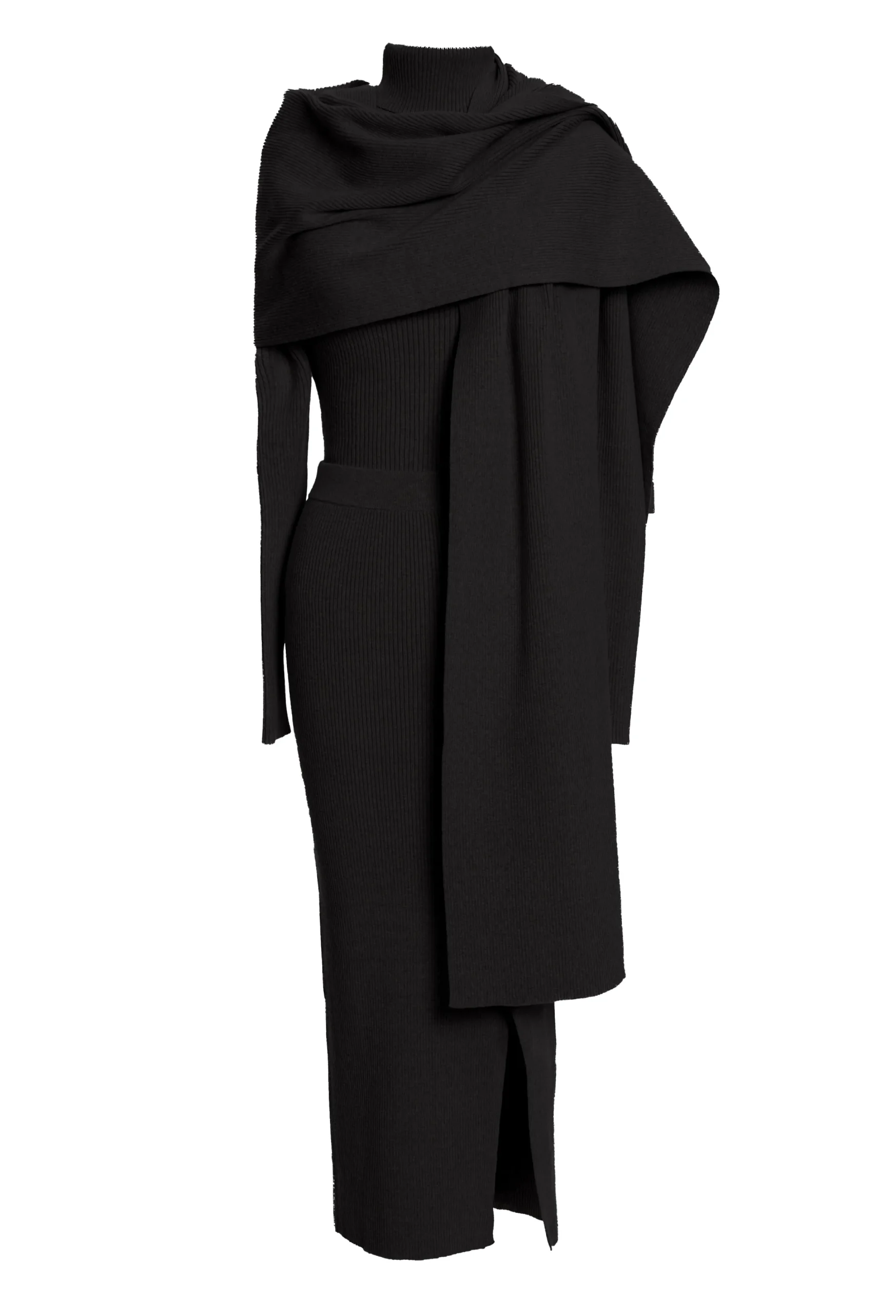 JLUXLABEL Black Cardinal Essential Knit Skirt