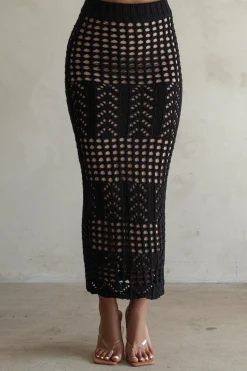 JLUXLABEL Black Caribbean Skies Skirt Set