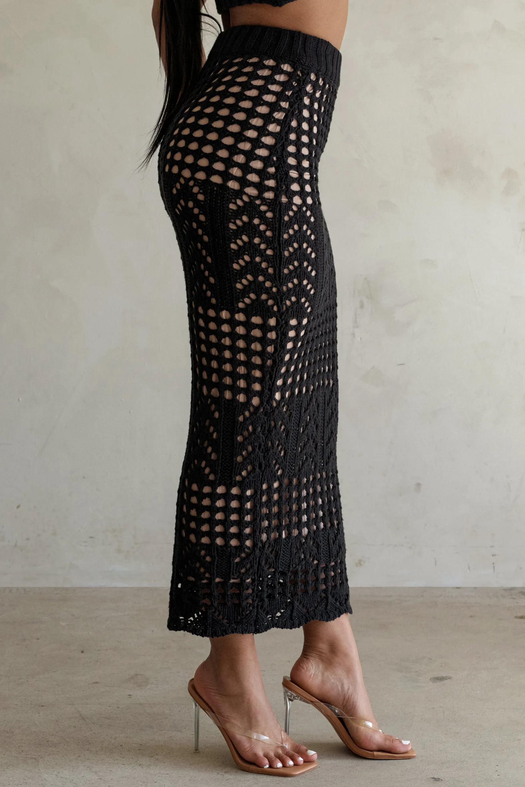 JLUXLABEL Black Caribbean Skies Skirt Set
