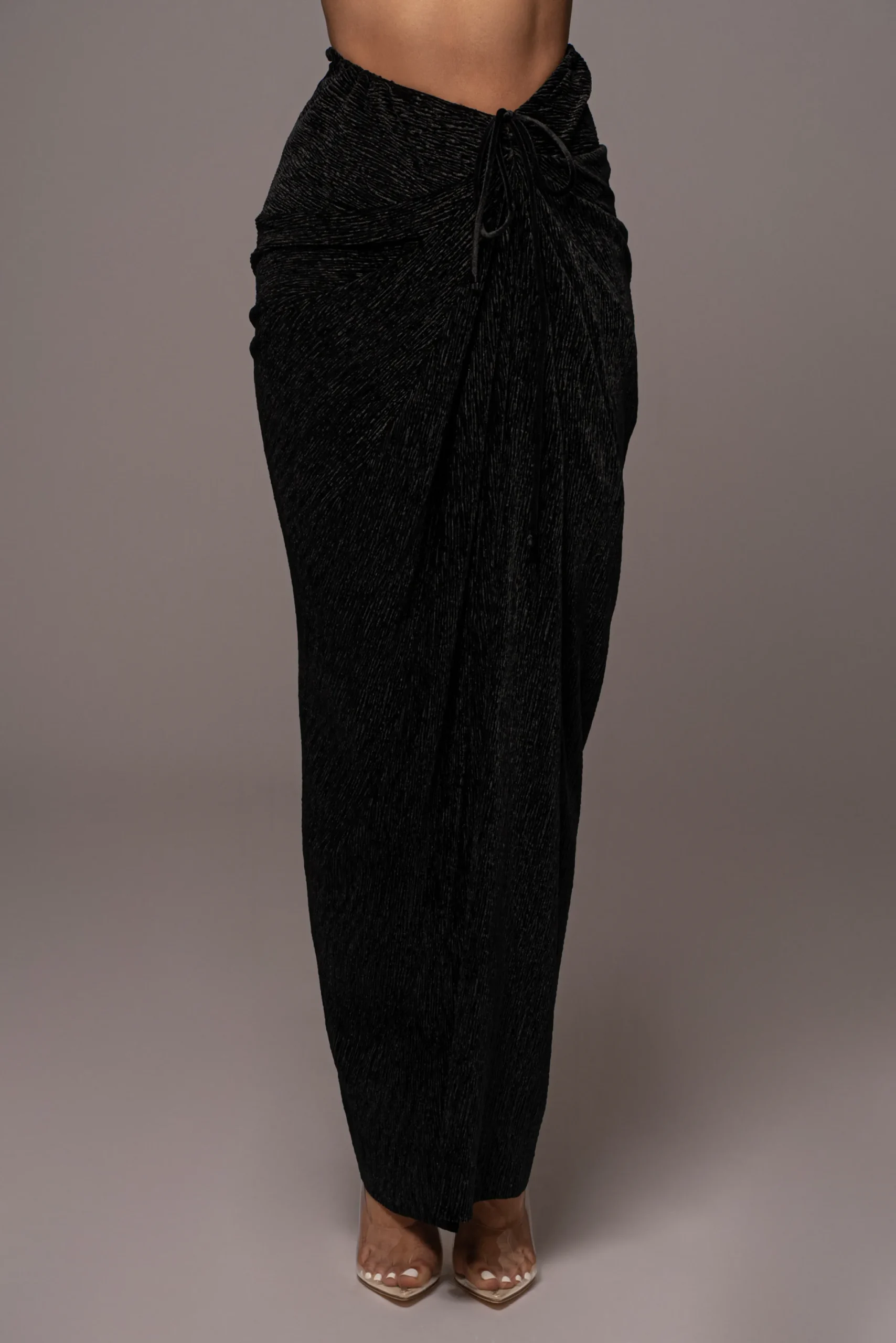 JLUXLABEL Black Chosen One Velvet Skirt Set