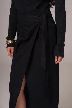 JLUXLABEL Black City Life Cargo Skirt