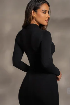 JLUXLABEL Black Dakotah Midi Dress