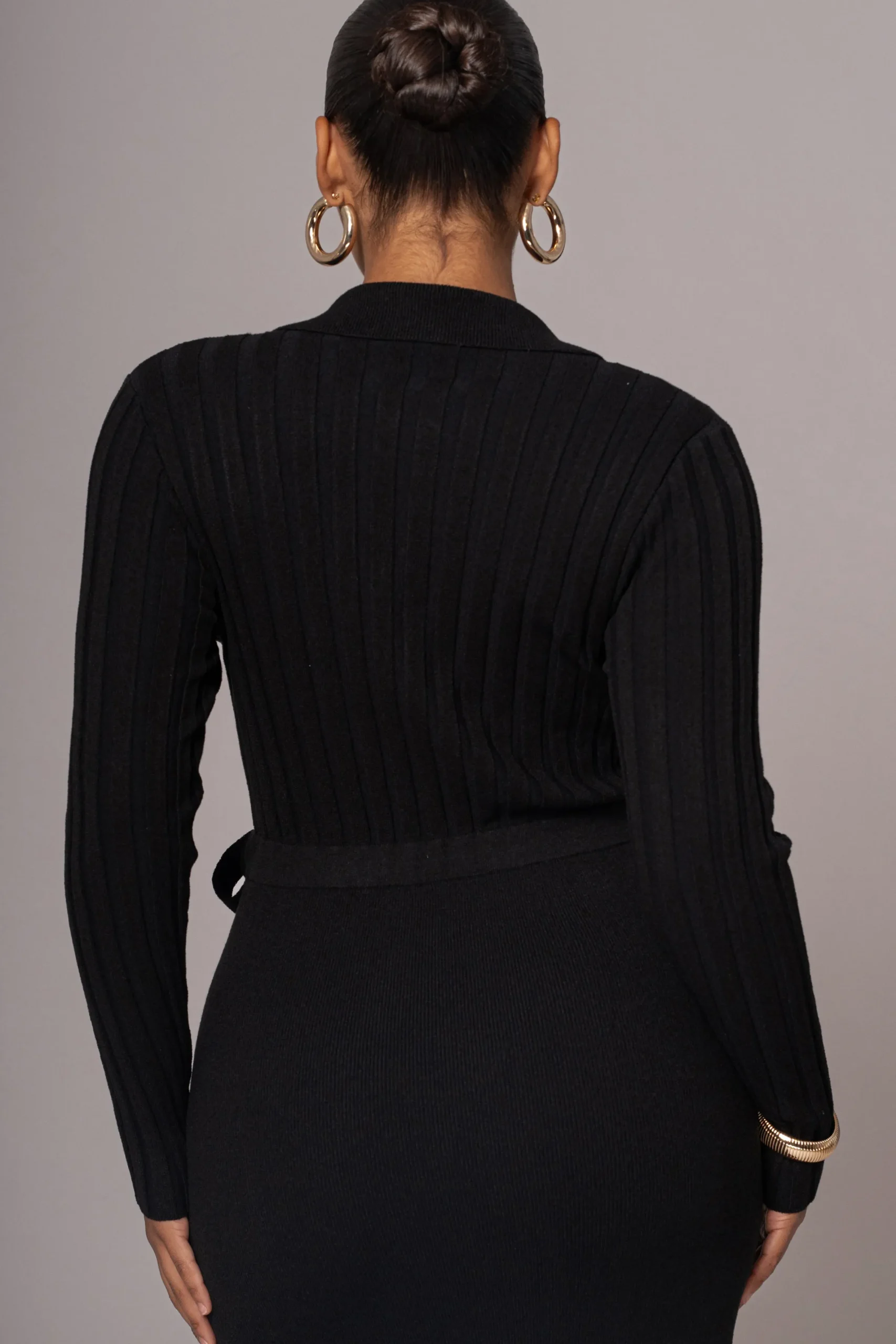 JLUXLABEL Black Emma Knit Maxi Dress