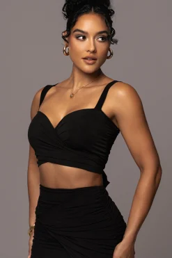 JLUXLABEL Black Extend Your Stay Skirt Set