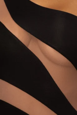 JLUXLABEL Black Eyes For You Midi Dress