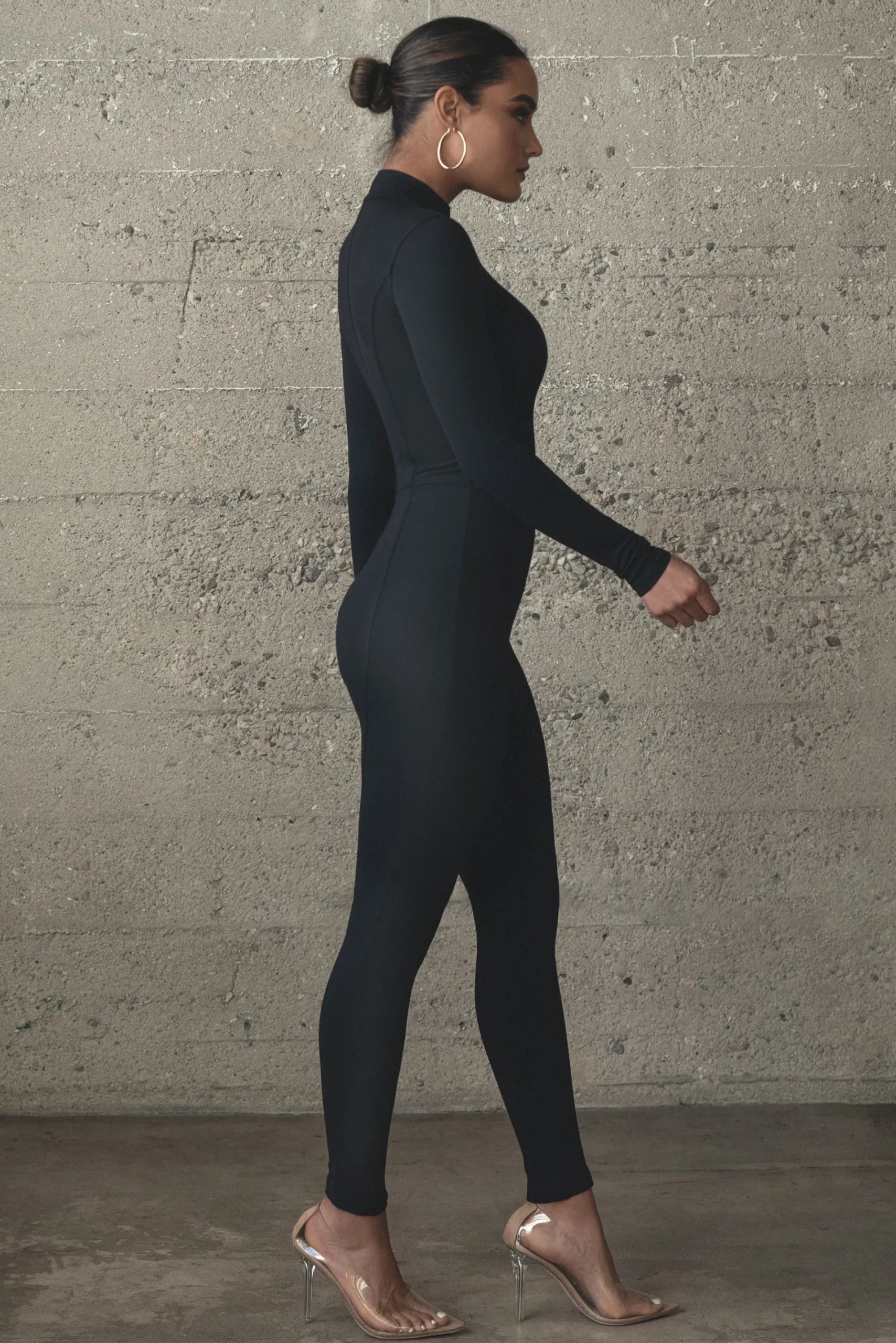 JLUXLABEL Black Galilea High Neck Jumpsuit
