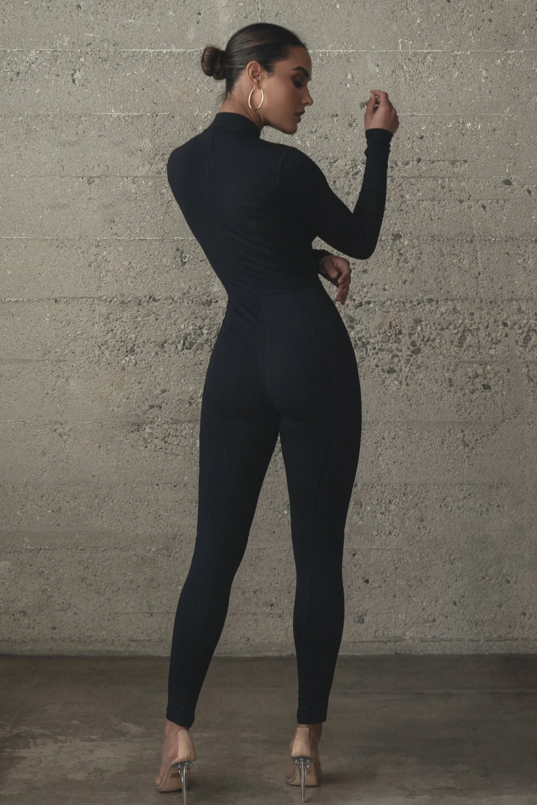 JLUXLABEL Black Galilea High Neck Jumpsuit