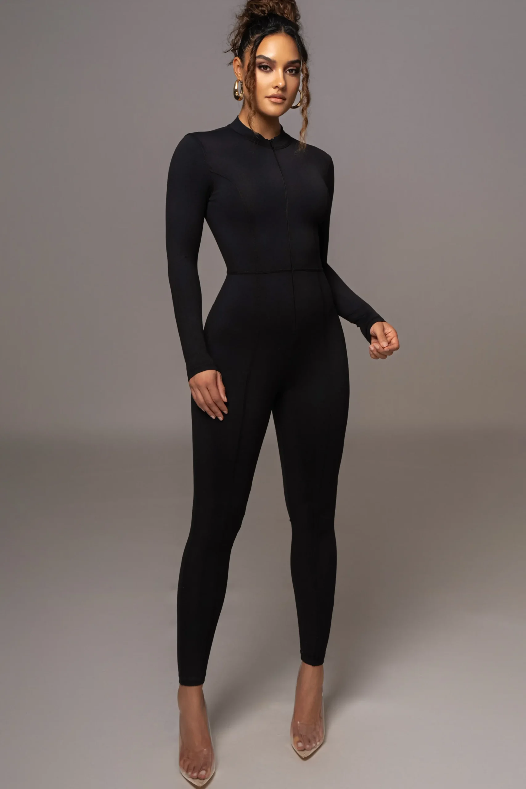 JLUXLABEL Black Galilea High Neck Jumpsuit