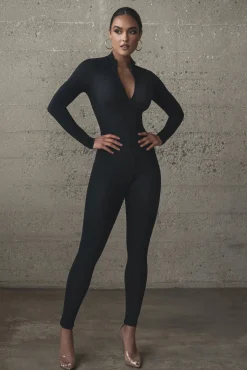 JLUXLABEL Black Galilea High Neck Jumpsuit