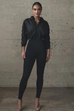 JLUXLABEL Black Galilea High Neck Jumpsuit