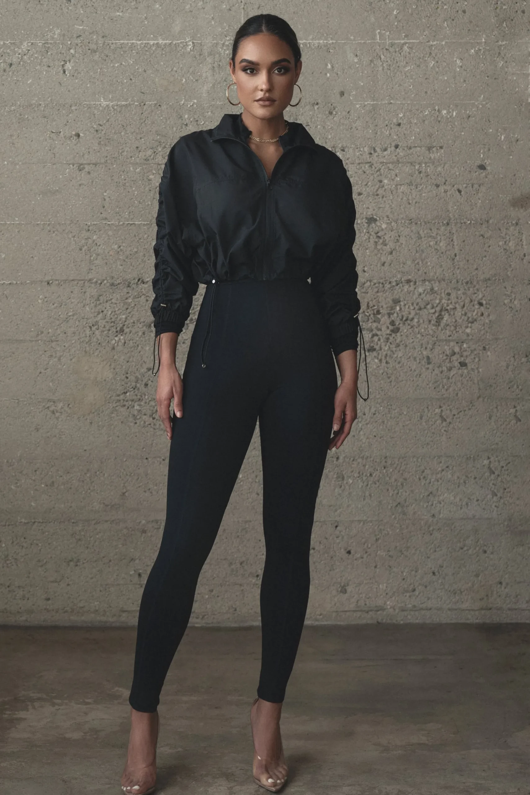 JLUXLABEL Black Galilea High Neck Jumpsuit