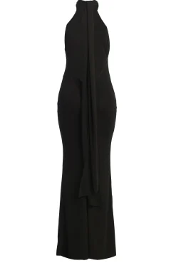 JLUXLABEL Black Golden Evening Maxi Gown