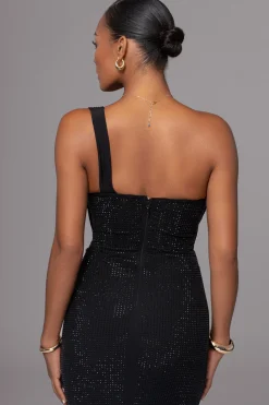JLUXLABEL Black Hot Fix Krishna Maxi Dress