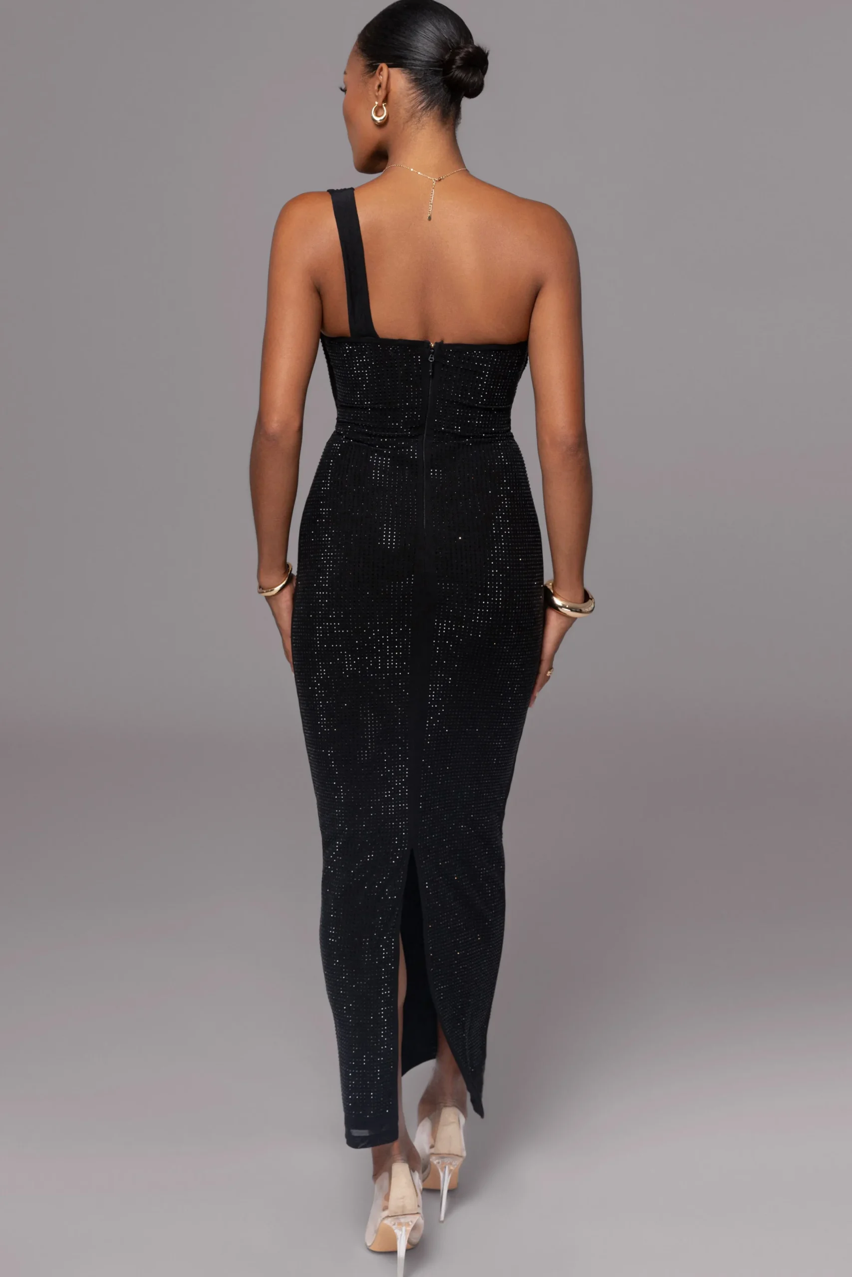 JLUXLABEL Black Hot Fix Krishna Maxi Dress