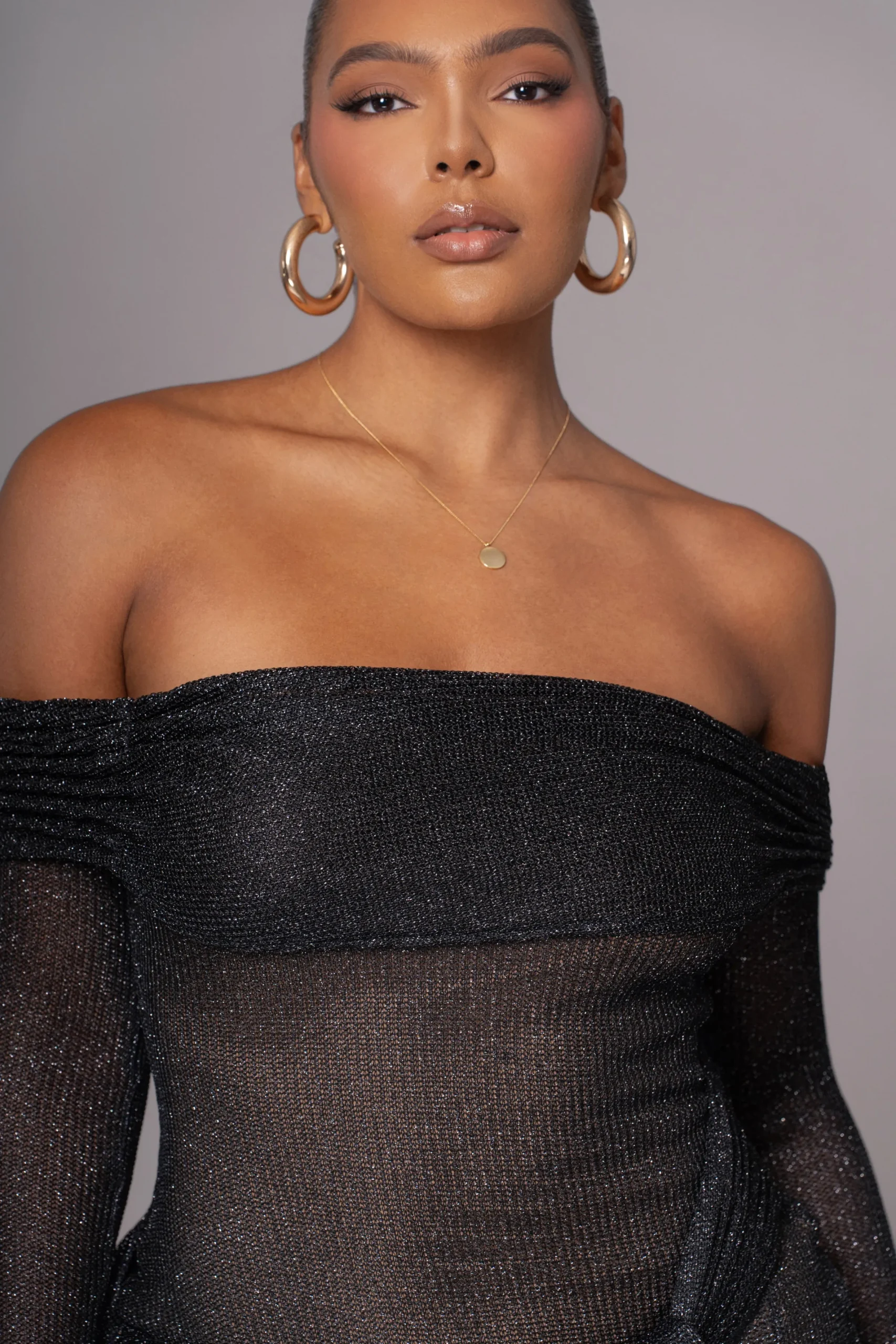 JLUXLABEL Black Island Elegance Drape Dress