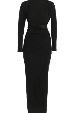 JLUXLABEL Black Jamie Plunge Maxi Dress