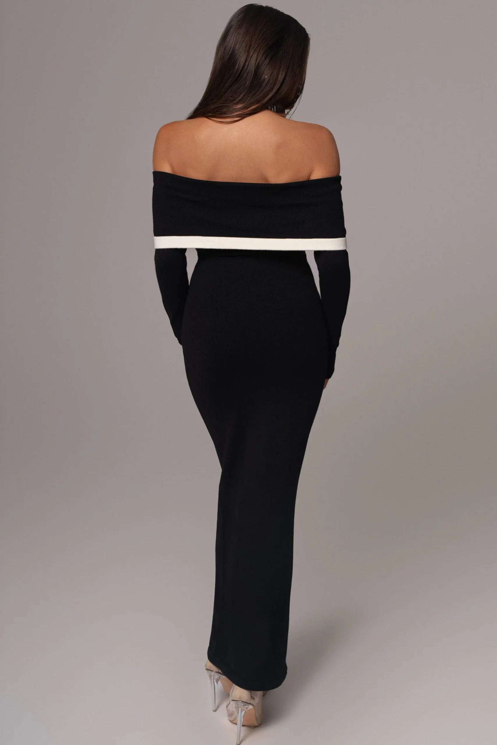 JLUXLABEL Black Janet Off Shoulder Maxi Dress