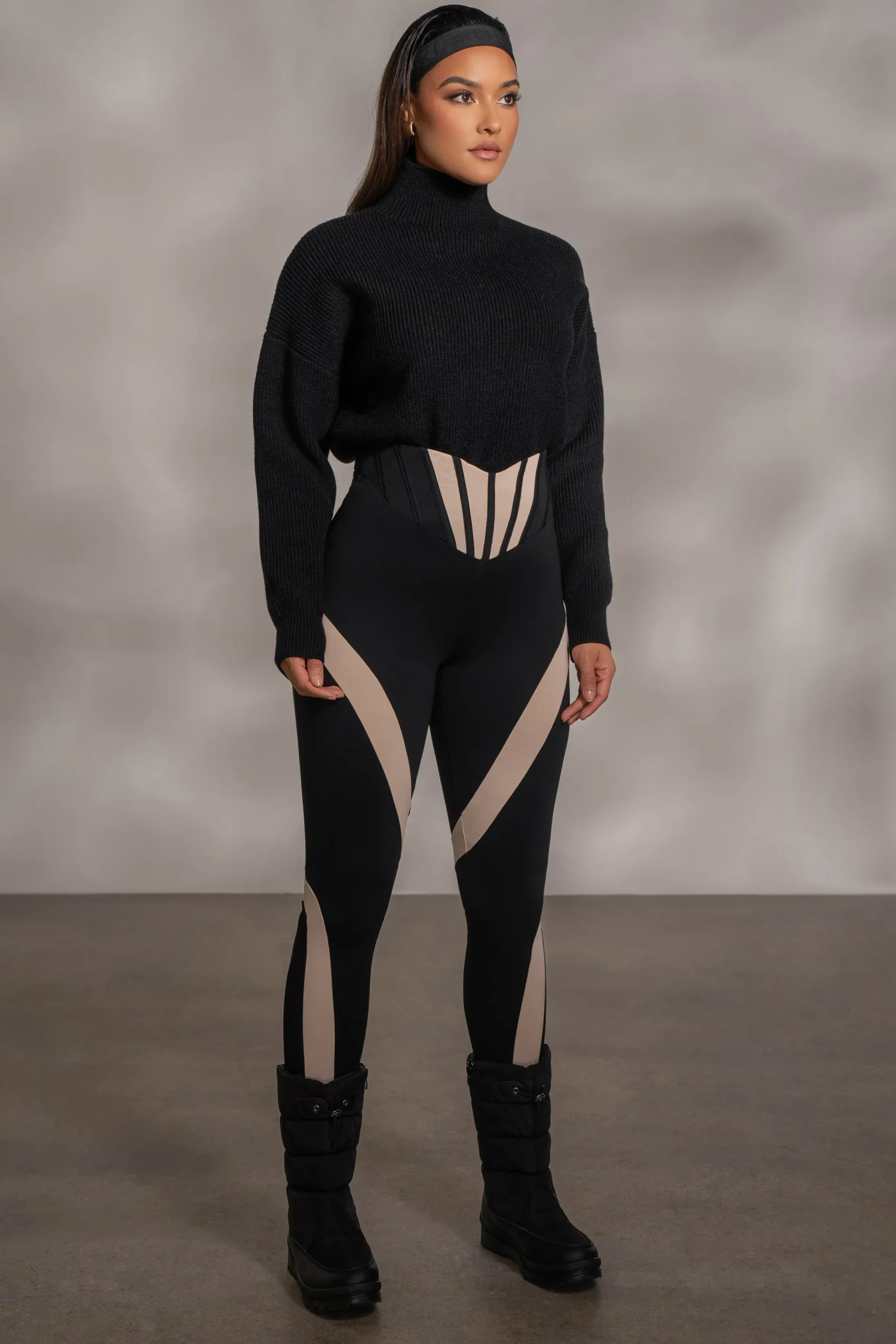 JLUXLABEL Black Jenni Turtleneck Sweater Top
