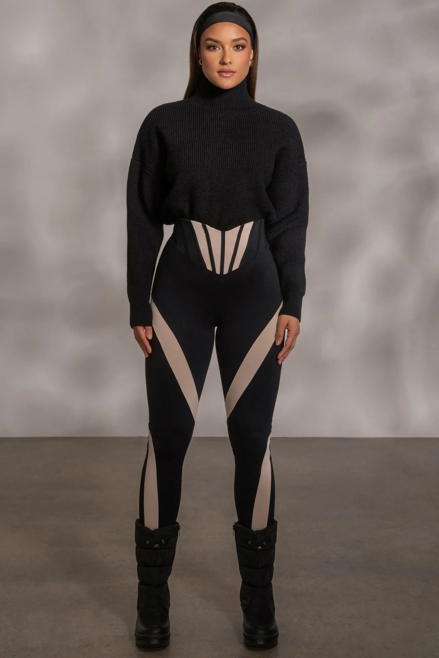 JLUXLABEL Black Jenni Turtleneck Sweater Top
