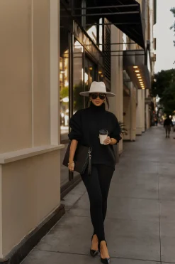 JLUXLABEL Black Jenni Turtleneck Sweater Top