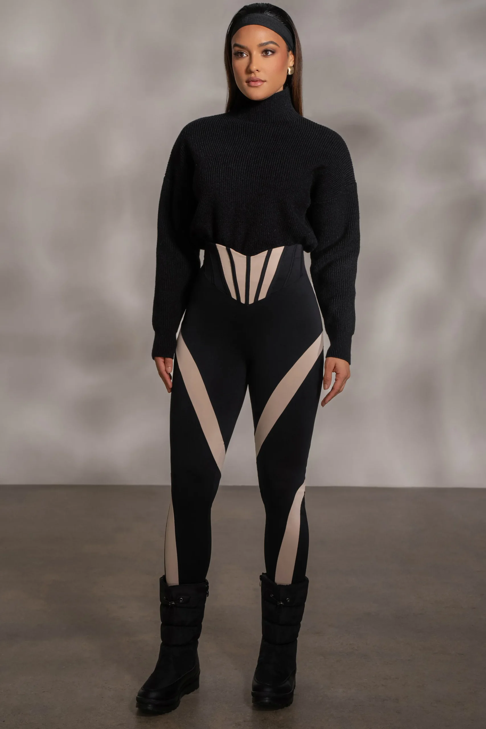 JLUXLABEL Black Jenni Turtleneck Sweater Top
