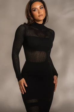 JLUXLABEL Black Klaudette Knit Bodysuit