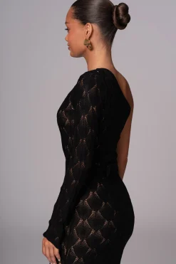 JLUXLABEL Black La Costa One Shoulder Dress