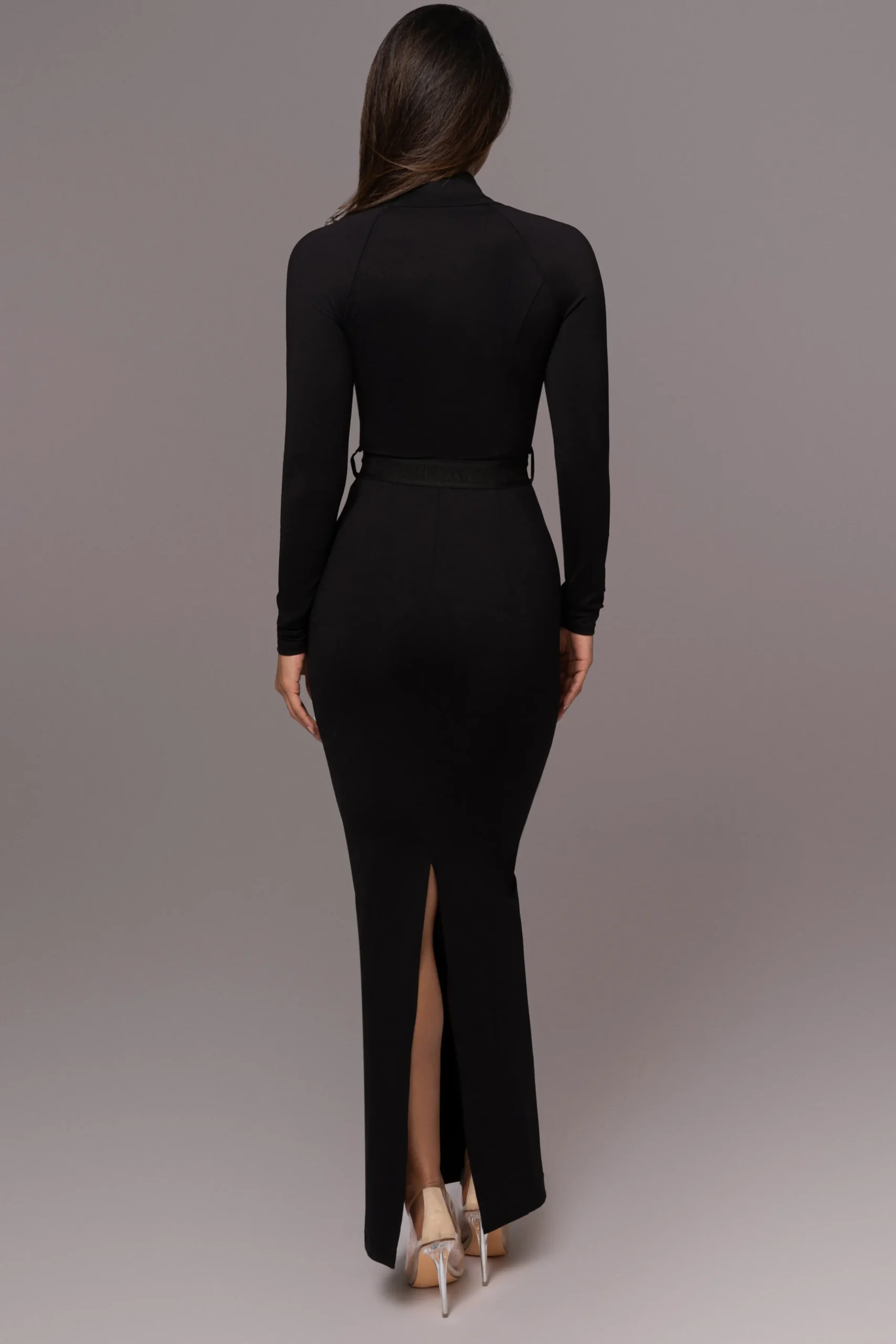 JLUXLABEL Black Movement Mock Maxi Dress