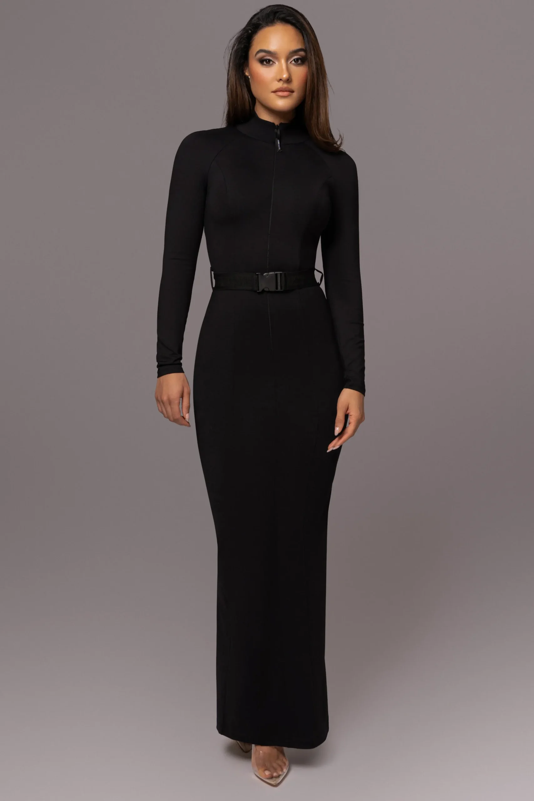 JLUXLABEL Black Movement Mock Maxi Dress