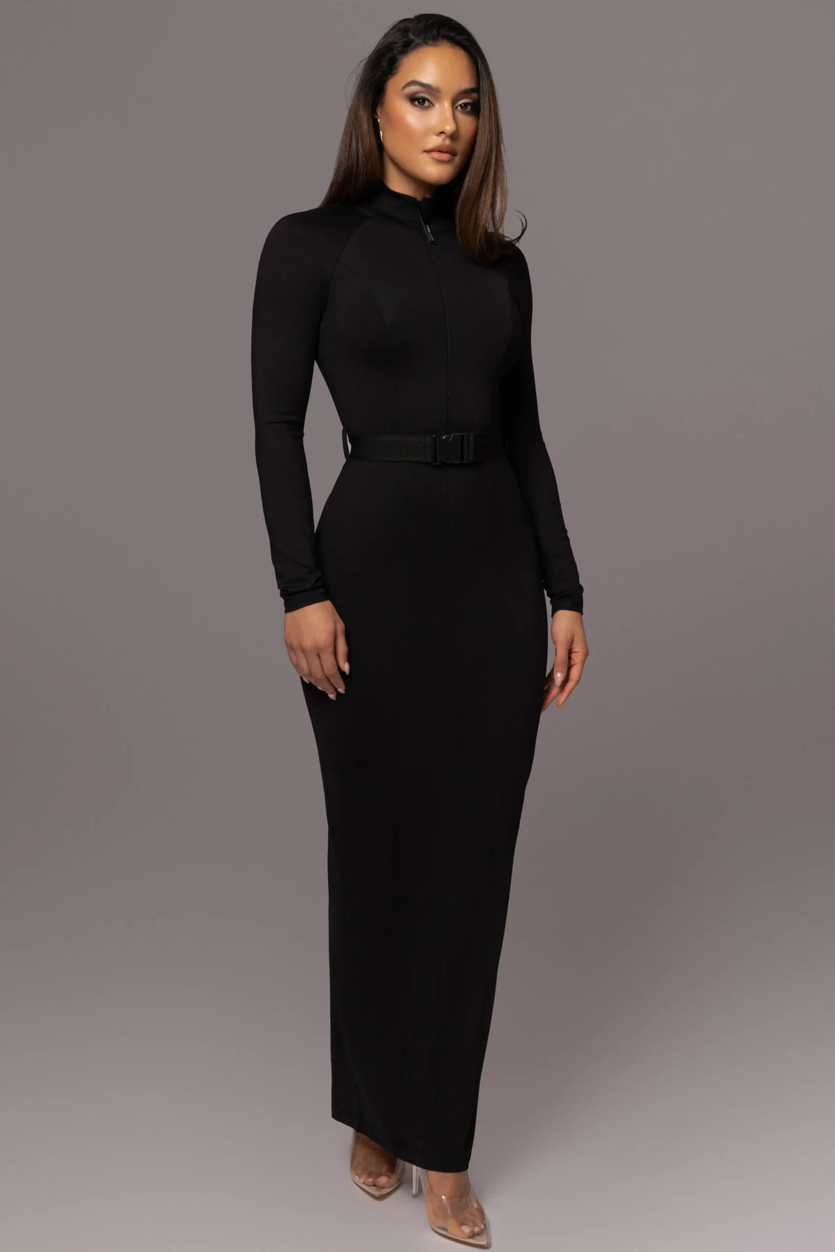 JLUXLABEL Black Movement Mock Maxi Dress