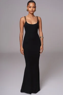 JLUXLABEL Black Nautical Escape Maxi Dress