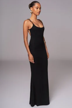 JLUXLABEL Black Nautical Escape Maxi Dress