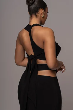 JLUXLABEL Black New Age Two Piece Skirt Set