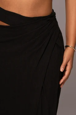 JLUXLABEL Black New Age Two Piece Skirt Set