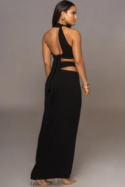 JLUXLABEL Black New Age Two Piece Skirt Set