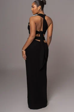 JLUXLABEL Black New Age Two Piece Skirt Set