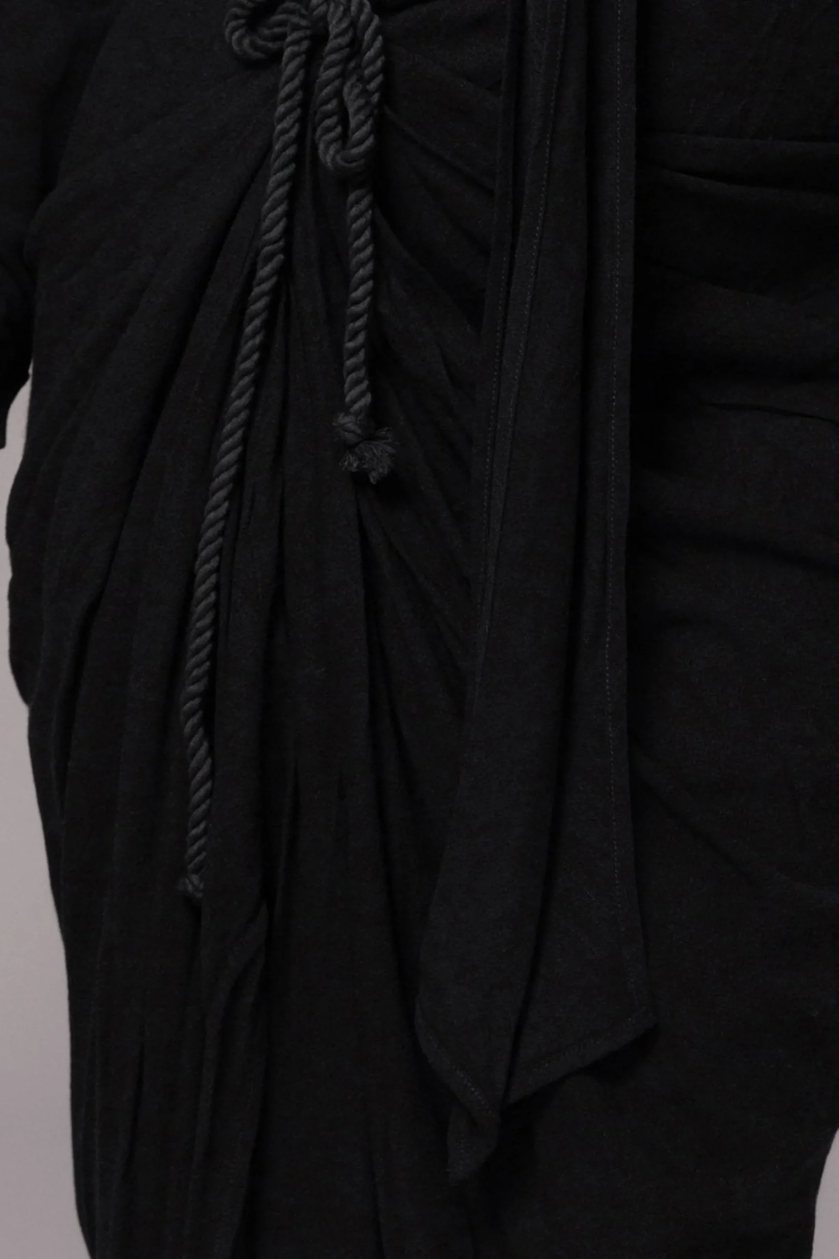 JLUXLABEL Black Noelia Linen Slit Skirt
