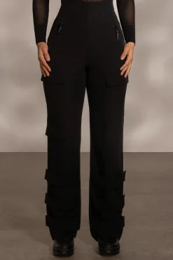 JLUXLABEL Black Nyah Nylon Utility Pants