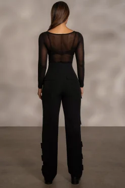 JLUXLABEL Black Nyah Nylon Utility Pants