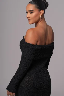 JLUXLABEL Black Olivea Knit Maxi Dress