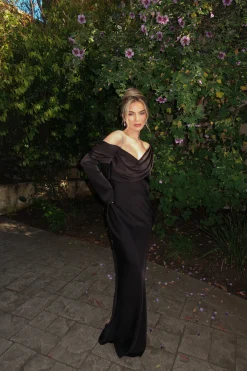 JLUXLABEL Black One And Only Satin Dress
