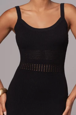 JLUXLABEL Black Palm Springs Knit Maxi Dress