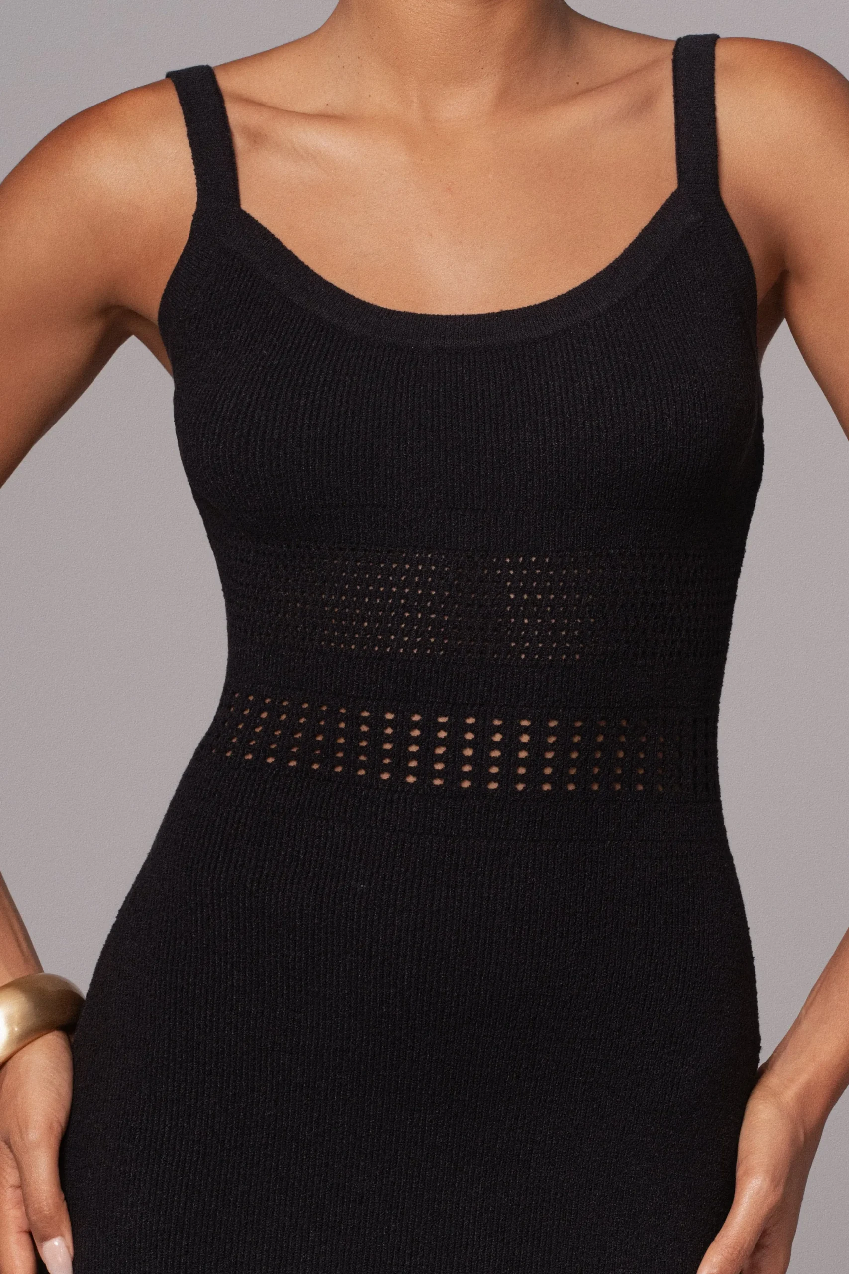 JLUXLABEL Black Palm Springs Knit Maxi Dress
