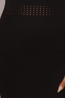 JLUXLABEL Black Palm Springs Knit Maxi Dress