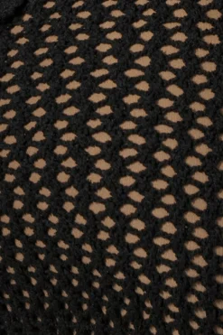 JLUXLABEL Black Paradise Crochet Maxi Dress